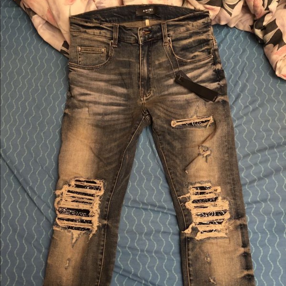 Amiri mx1 bandana jeans sz 30